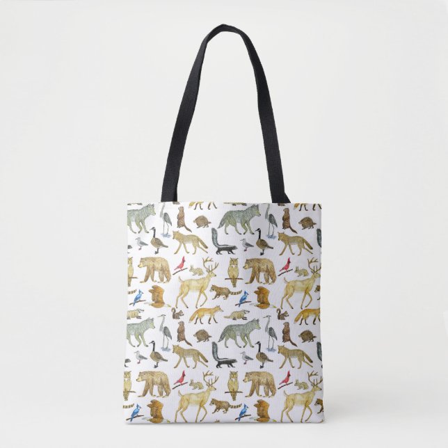 Underbar Sjöar Wildlife Tote Bag Tygkasse (Framsida)