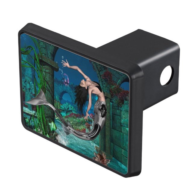 Underbar sjöjungfru med fantasifisken dragkroksskydd (Topp Höger)