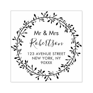 underbar skript adress stämpel