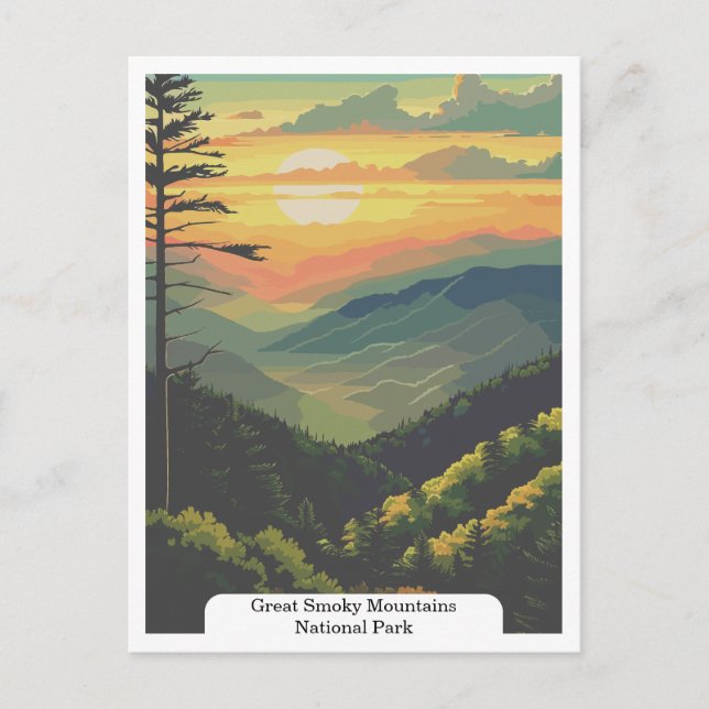 Underbar Smoky Mountains National Park, USA Vykort (Framsida)
