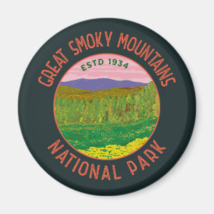 Underbar Smoky Mountains nationalpark Art Distress Magnet