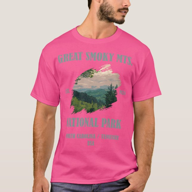Underbar Smoky Mountains nationalpark North Caroli T Shirt (Framsida)