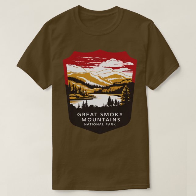 Underbar Smoky Mountains nationalpark Shield T Shirt (Design framsida)