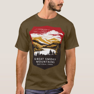 Underbar Smoky Mountains nationalpark Shield T Shirt
