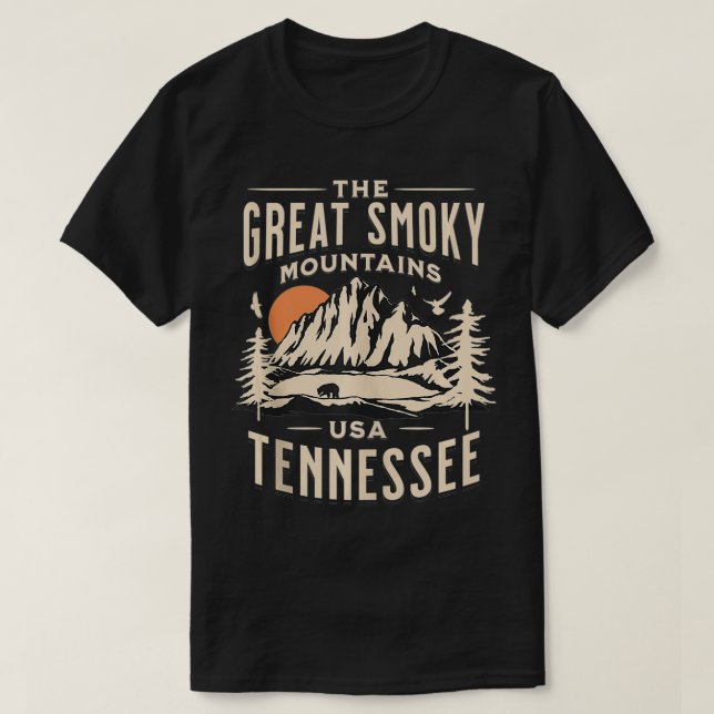 Underbar Smoky Mountains nationalpark Tennessee Ou T Shirt (Design framsida)
