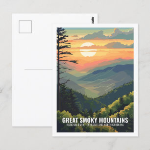 Underbar Smoky Mountains nationalpark Tennessee US Vykort