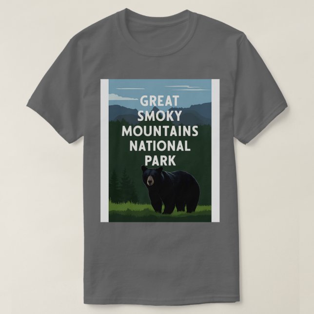 Underbar Smoky Mountains nationalpark Travel Art B T Shirt (Design framsida)