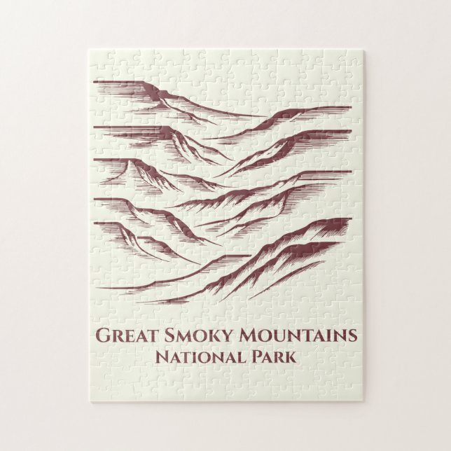 Underbar Smoky Mountains nationalparkskonst Pussel (Vertikal)