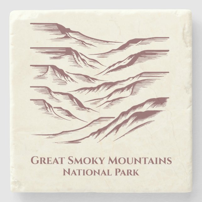 Underbar Smoky Mountains nationalparkskonst Stenunderlägg (Framsidan)