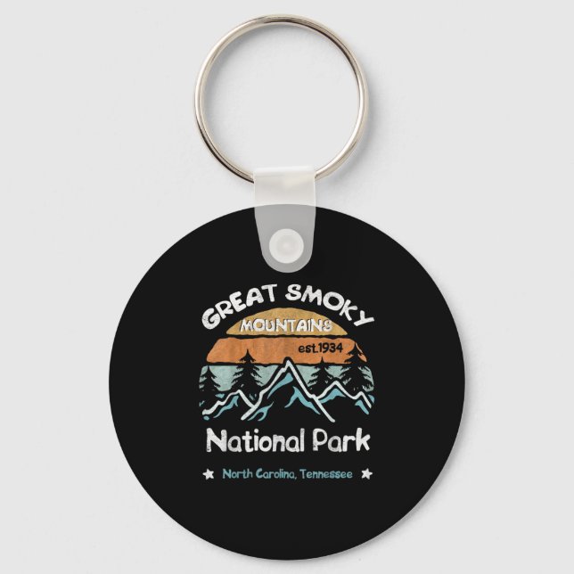 Underbar Smoky Mountains US National Park Camping Nyckelring (Framsida)