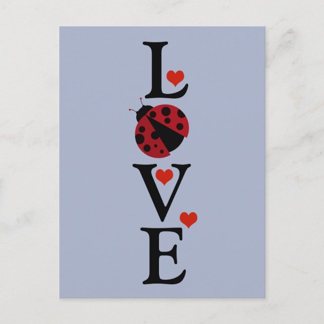 underbar söt ladybug vykort (Framsida)
