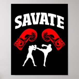Underbar Sparate Boxing Design Kick Mma Kickboxing Poster