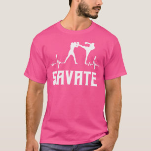 Underbar Sparate Boxing Heartslag Kick Mma Kickbox T Shirt