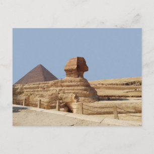 Underbar Sphinx på Giza-platån. Egypten, 20 august Vykort