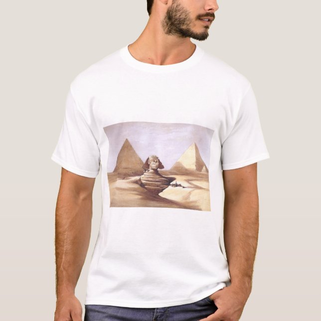 Underbar Sphinx, Pyramids of Giza T Shirt (Framsida)