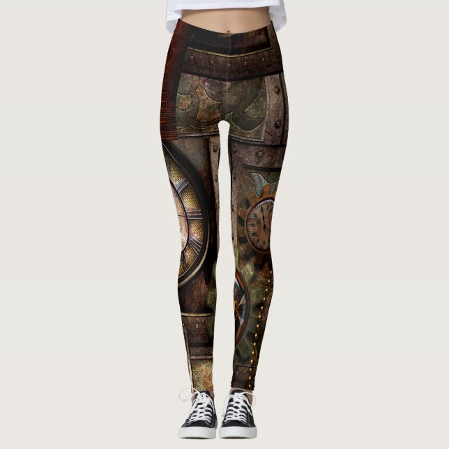 Underbar steampunk design leggings (Framsida)