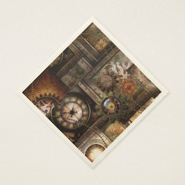 Underbar steampunk design pappersservett