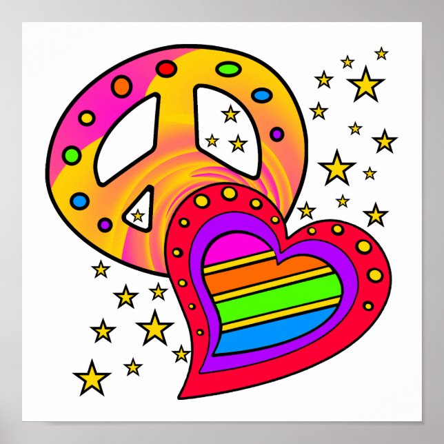 Underbar stor fred och Kärlek Poster (Framsidan)