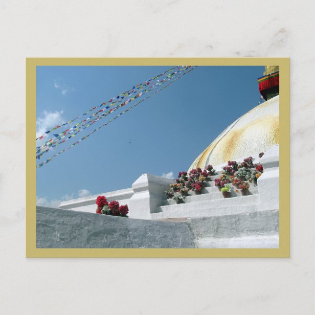 Underbar strupa av Boudhanath Vykort (Framsida)