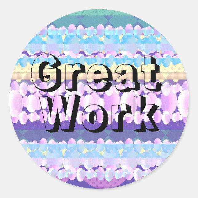 Underbar Student-rund etikett för arbete (Framsida)