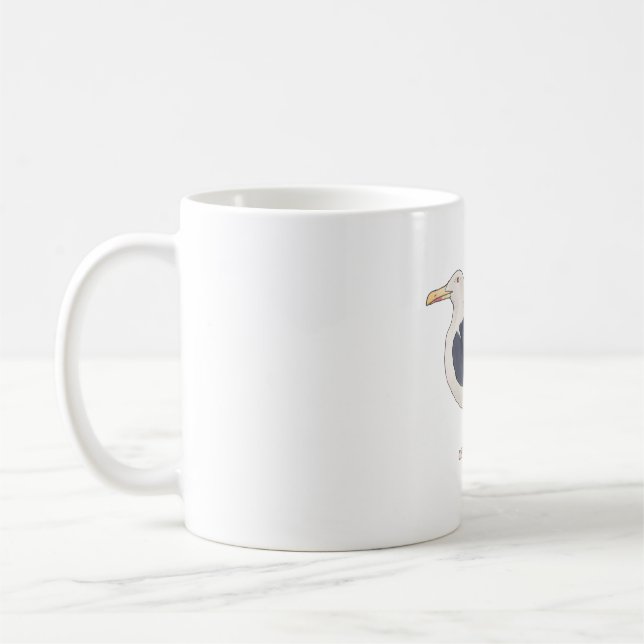 Underbar svart understödd fågelart kaffemugg (Vänster)