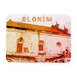 Underbar synagogararkitektur i Vitryssland Slonim Magnet