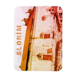 Underbar synagogararkitektur i Vitryssland Slonim Magnet