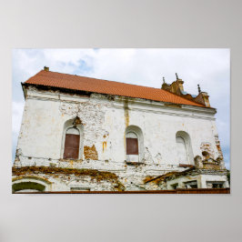 Underbar synagogararkitektur i Vitryssland Slonim Poster