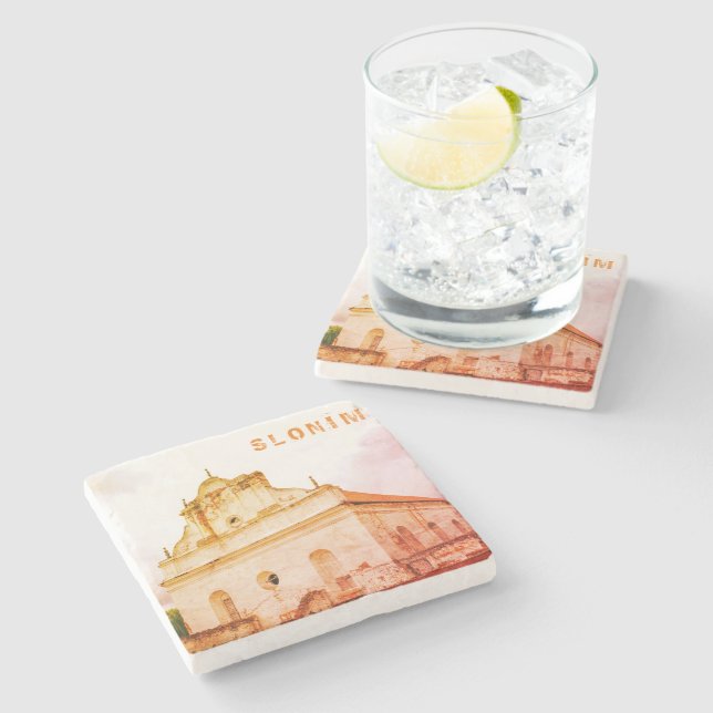 Underbar synagogararkitektur i Vitryssland Slonim Stenunderlägg (Sidan)