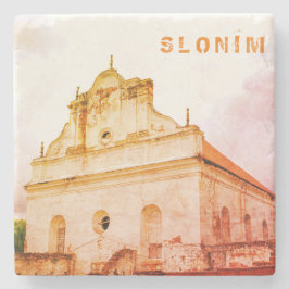 Underbar synagogararkitektur i Vitryssland Slonim Stenunderlägg