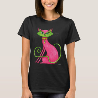 Underbar t-shirt med fantasifull katt!