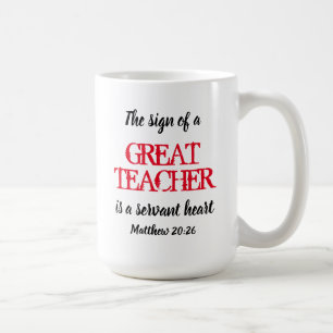 UNDERBAR Tack för TEACHER SERVANT HEART Kaffemugg