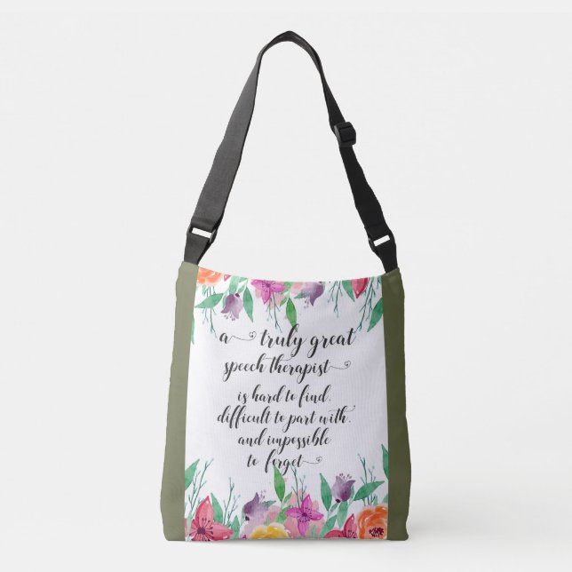 Underbar tal-terapeut tack för att du presenterade axelväska (Framsida)