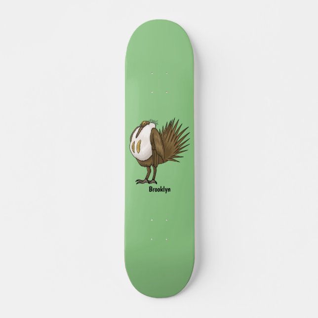 Underbar tecknad av fågelskal mini skateboard bräda 18,5 cm (Framsida)