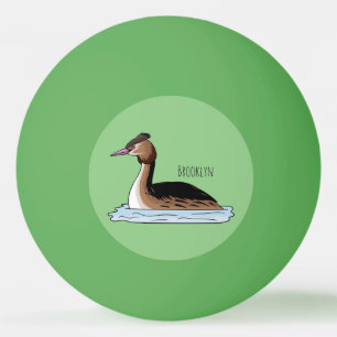 Underbar tecknad av marulerad fågel pingisboll