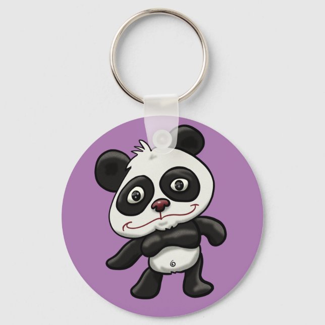 underbar Tecknad Panda Nyckelring (Framsida)