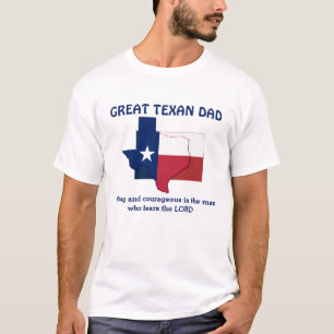 UNDERBAR TEXAN PAPPA Stark modig Personlig T Shirt