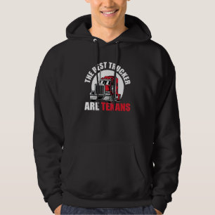 Underbar Texan Trucker säger Longhorn Texas Lastbi Hoodie