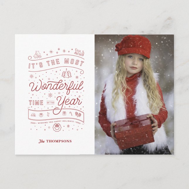 UNDERBAR TID PÅ ÅRET / Julkort Helg Vykort (Framsida)