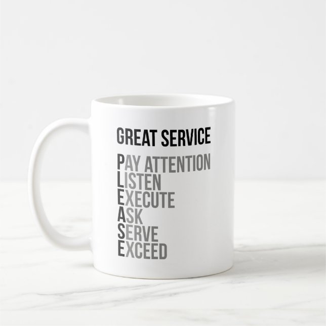 Underbar tjänst kaffemugg (Vänster)