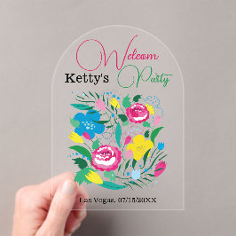 Underbar trädgård. Akrylinbjudan