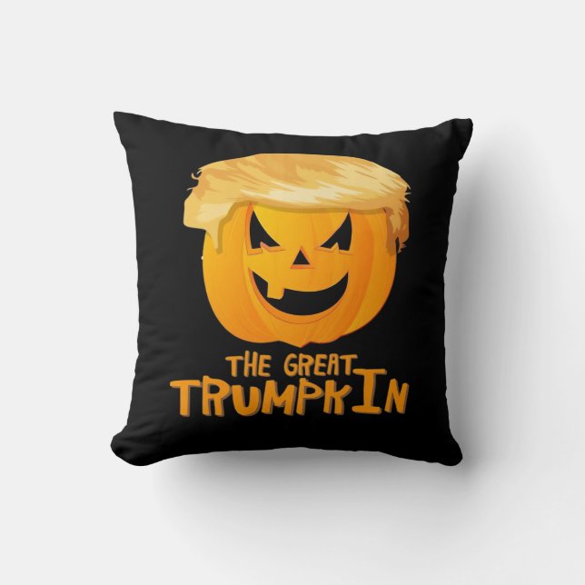 Underbar Trumpkin Funny Halloween Kudde (Framsida)