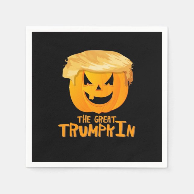 Underbar Trumpkin Funny Halloween Pappersservett (Framsidan)