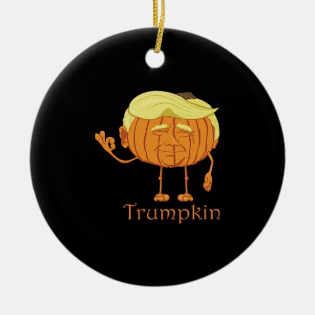 Underbar Trumpkin Perfekt & Classic Julgransprydnad Keramik (Framsidan)
