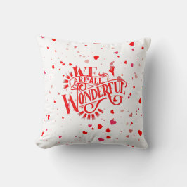 underbar typografi kudde