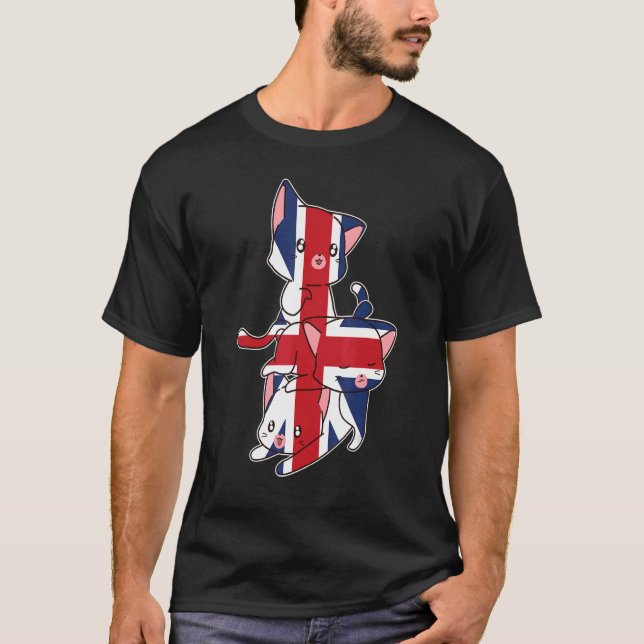 Underbar UK Cats Underbar UK British T Shirt (Framsida)