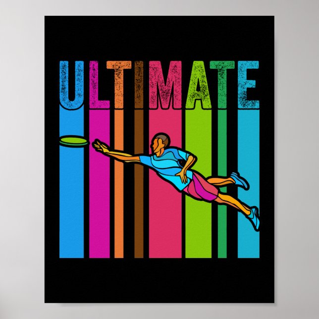Underbar Ultimate Frisbee Motif Gift Poster (Framsidan)