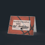 Underbar Underbar Grandson 12:e Birthday Basketbal Kort<br><div class="desc">Ta med roligt hälsning till en underbar underbar barnson när han firar sin 12:e-födelsedag med det här basketkortet täckt. Om detta råkar vara hans favoritsport också,  då ska ni säkert landa slam dunk hälsning. TEXTEN PÅ DET HÄR KORTET ÄR GRUNGE STIL SOM AVSIKTLIGT SER ÅLDRAS OCH ARBETAR UT.</div>