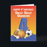 Underbar Underbar Grandson 4e födelsedagen Sports  Kort<br><div class="desc">Nu när du och familjen firar 4e födelsedagen i din underbara underbara barnson,  då är det hög tid att du beställer kortet till ge när den speciella dagen slutligen kommer och  med honom en roligt hälsning som säkert kommer att göra sin dag.</div>