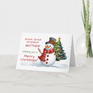 Underbar Underbar Grandson Cute jul Snögubbe Kort